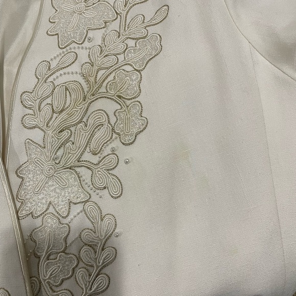 Nolan Miller white Embroidered beaded Women's Jacket with matching tank size 16 - Picture 11 of 11